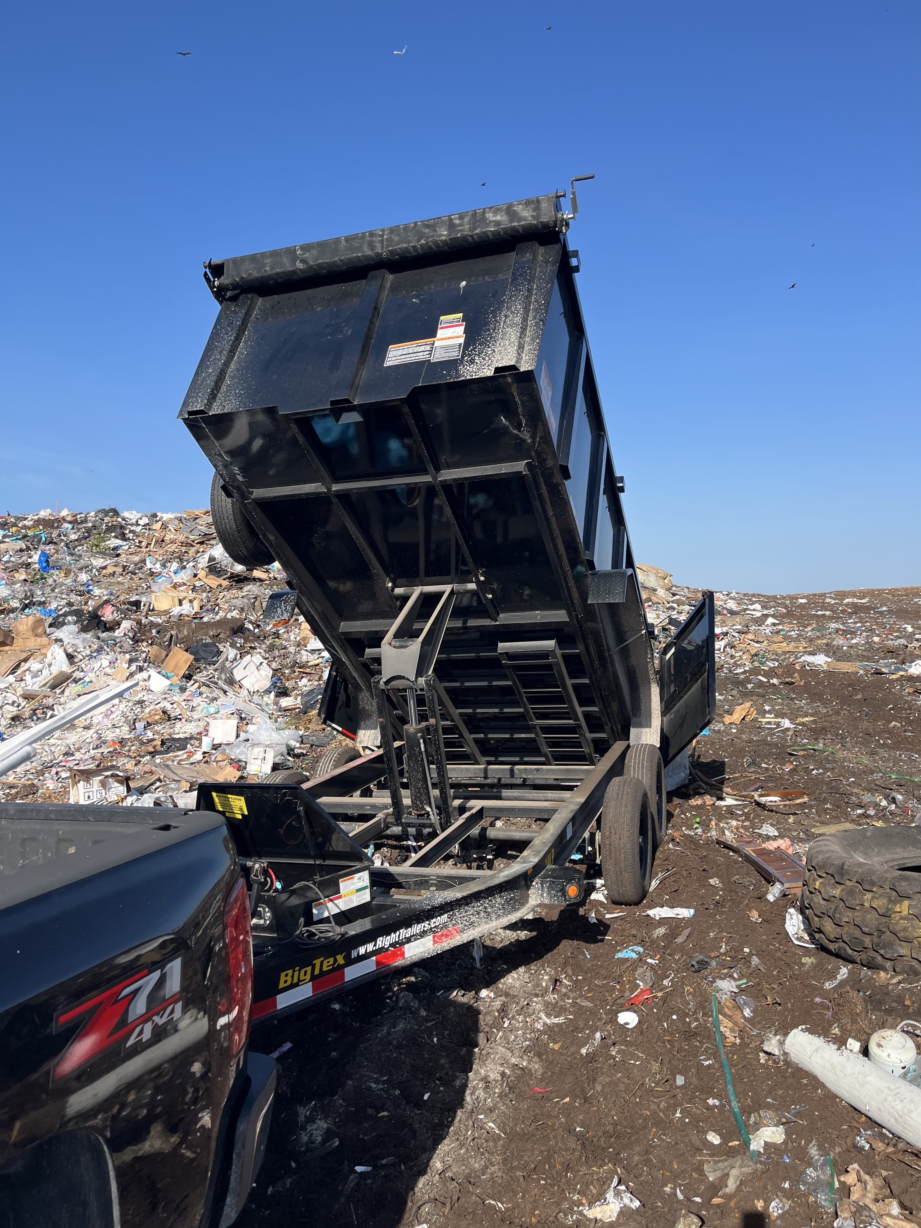 Dumping at the landfill
